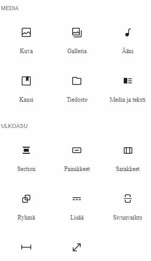 WordPress lohkot