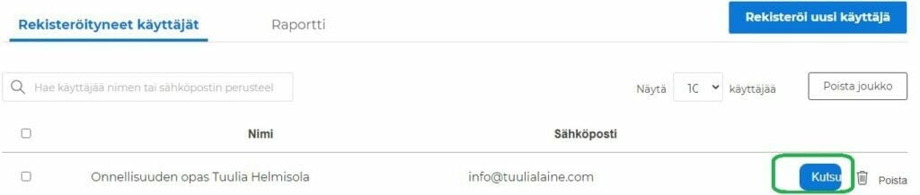 ryhmaosto kutsu uudelleen